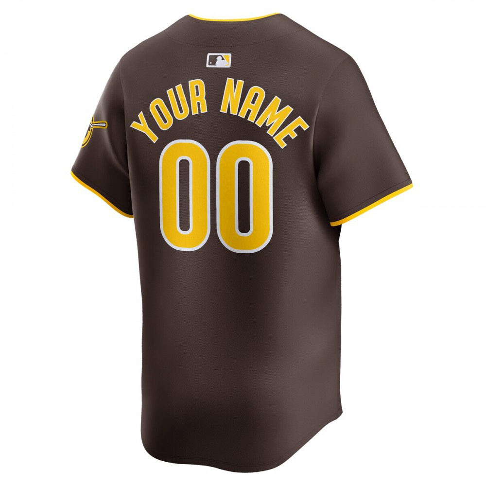 San Diego Padres Away Limited Custom Jersey - Brown-Pro Kit Vault | Brand New 26/27 Sports Jerseys